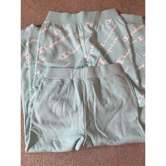 NWOT Champion turquoise bundle of 2 girls sweatpants size M - Picture 3 of 5